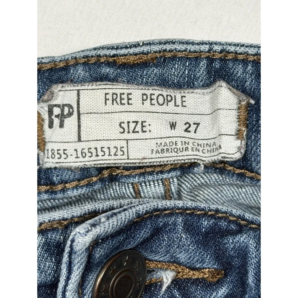 Free People Jeans Womens 27 Blue Flare Leg Medium Wash Denim Casual Pants